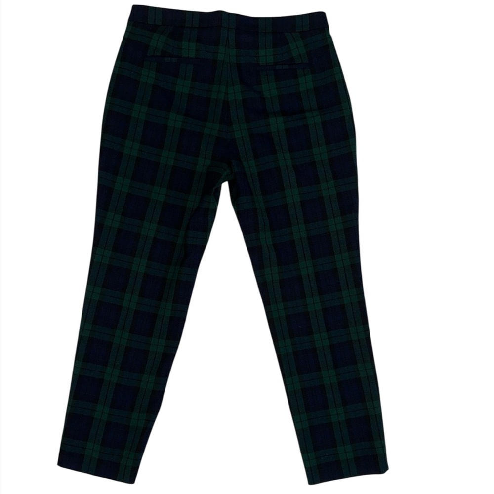 J. Crew Wool Blend Navy Black Green Ankle Length Pants Lined Side Zip Flat Front